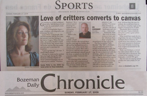 Front Page of Sports Section, Bozeman Daily Chronicle, Feb. 17, 2008