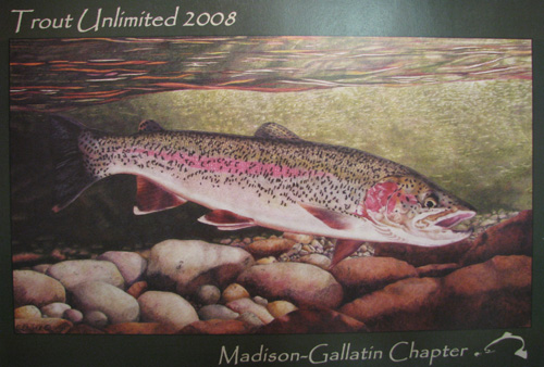 2008 Trout Unlimited Fundraising Poster Created From Sandy's Artwork